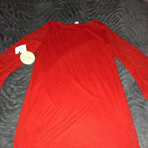 Burnt Orange Lace Dress - Picture 3 of 3